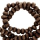 Wooden beads round 12mm Coffee brown